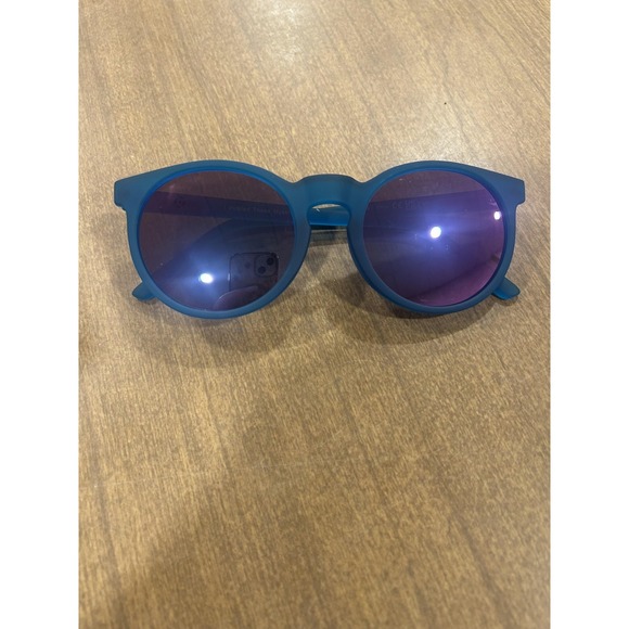 Goodr Circle G Sunglasses Mens Blue Round Frame Purple Tinted Reflective - Picture 5 of 5